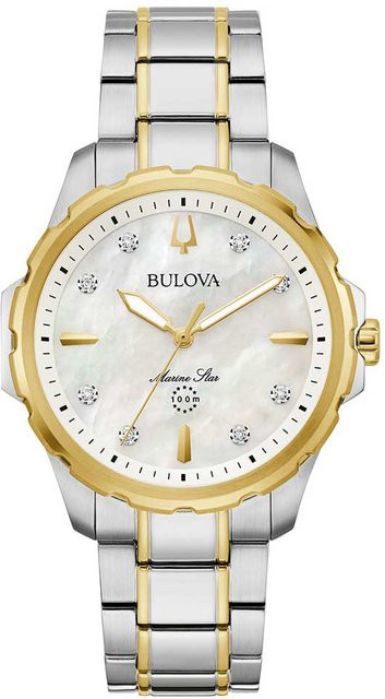 Bulova Damenuhr Marine Star, Quarz, Edelstahl, 38 mm, 10 ATM - Bild 1