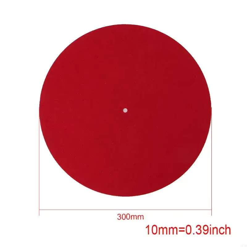 Audiophile Filz-Plattenspieler Matte für LP Vinyl Schallplatten, 3mm Dicke, Schwarz oder Rot - Bild 2