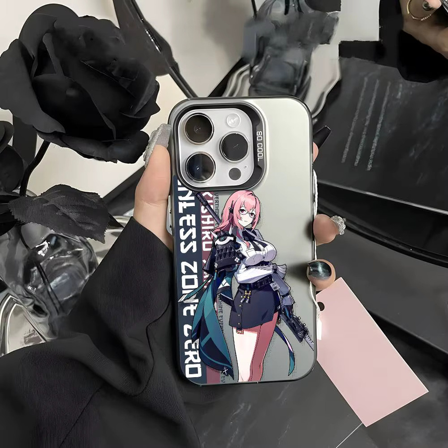 ZZZ Tsukishiro Yanagi Handyhülle für iPhone 17 16 15 14 13 12 11 Pro Max Air in Mehrfarbig mit mattem Laser Metallic Aurora Effekt - Bild 2