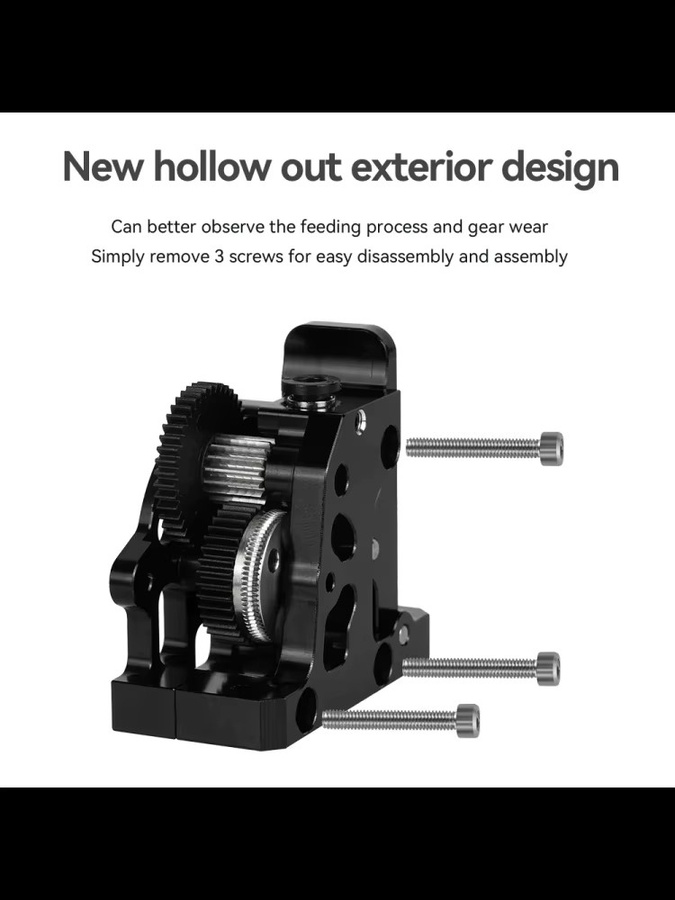 Qiilu 36-mm-Extruder mit hochpräzisem Schrittmotor für CR-10 und CR-10S FDM 3D-Drucker, Schwarz-Rot - Bild 5
