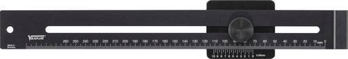 Alarm Streichmaß Caliper aus Aluminium in Schwarz, L: 250 mm, B: 25 mm, H: 3 mm - Bild 1