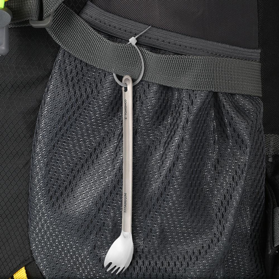 TOMSHOO Titan-Göffel mit langem Griff und polierter Schale für Camping und Outdoor - Bild 2