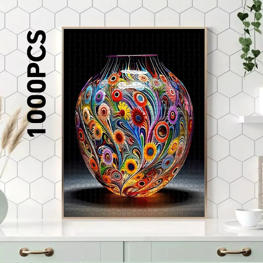 AZNM 3D-Marmor-Mosaik-Vasen-Puzzle, 1.000 Teile, Bunt / Mehrfarbig - Bild 5