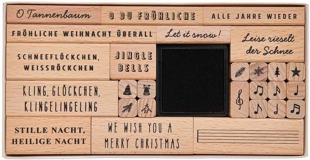 Rico Design Paper Poetry Stempelset Weihnachtslieder XL - Bild 1