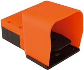 Riegler 3/2-Wege Fußventil monostabil, nicht rastend, mit Fußschutz, orange, 4 mm - Bild 1