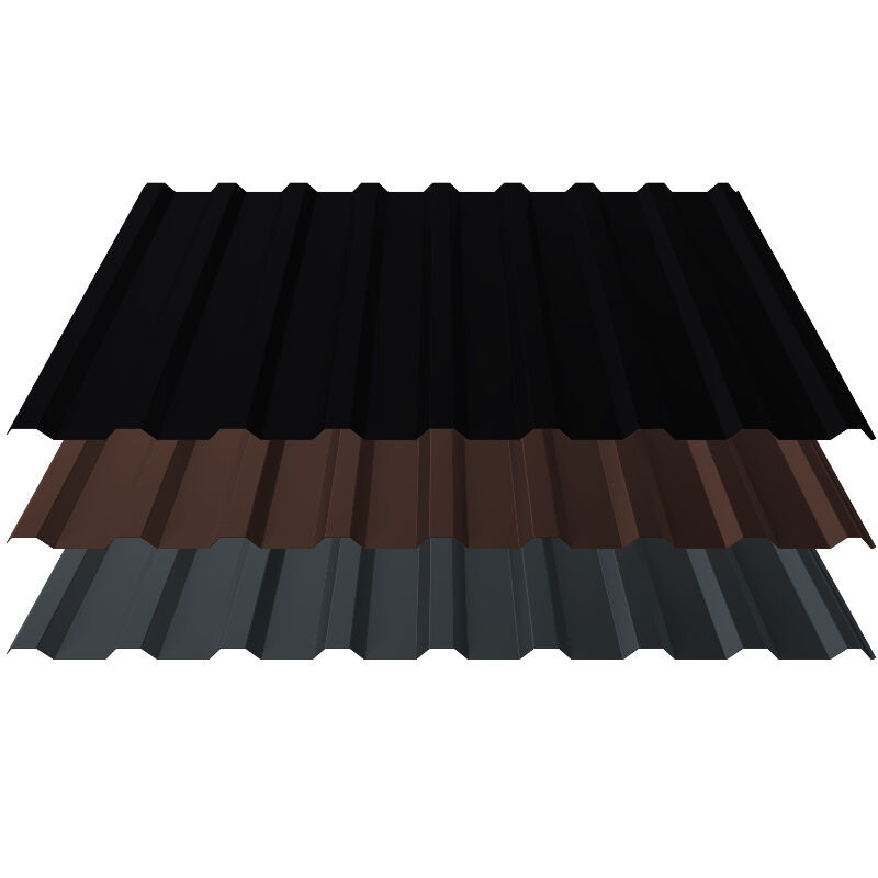 Trapezblech T20+ Dach aus Aluminium von Blachotrapez GmbH in Schwarz, Materialstärke: 0,60 mm, Beschichtung: 25 µm Matt - Bild 1