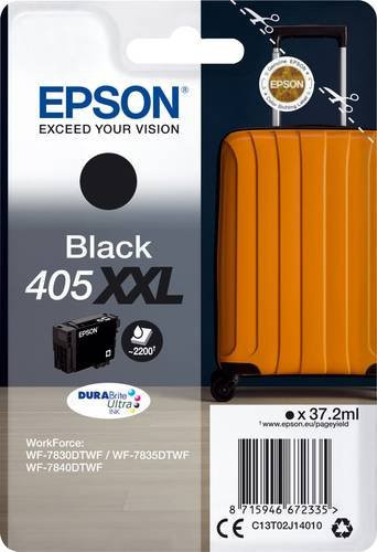 Epson Original Druckerpatrone 405XXL Schwarz DURABrite Ultra Ink für WorkForce, 37,2 ml - Bild 1