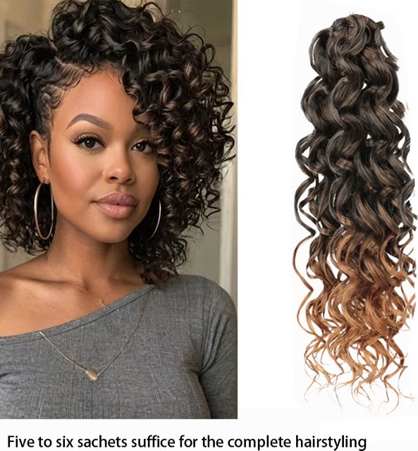 GoGo Curl Häkelhaar Wasserwelle, 14 Zoll, Damen - Bild 1