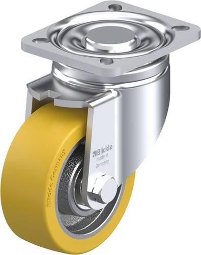 Blickle Lenkrolle LH-GTH 100K-1 in Silber mit 100 mm Rad-Durchmesser und 450 kg Tragfähigkeit - Bild 1