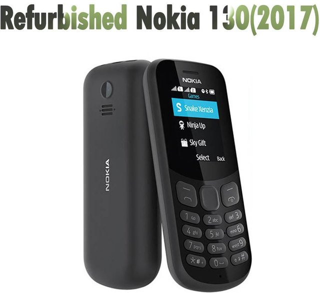Refurbished Nokia 130 Mobiltelefon Dual-SIM Schwarz - Bild 1