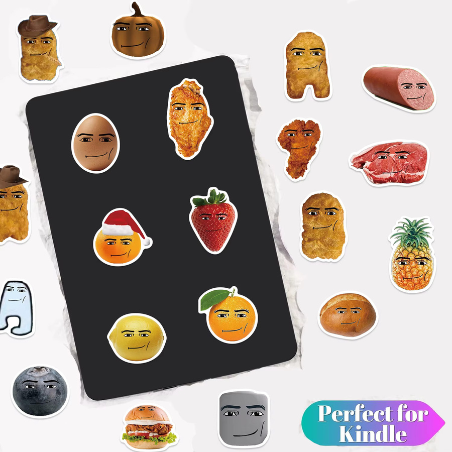 Winning Smile Chicken Nugget Meme Aufkleber Set, dekorative Sticker in Multicolour für Handyhülle, Notebook und Wasserbecher - Bild 3