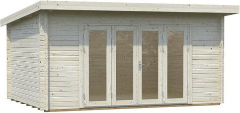 Palmako Blockbohlenhaus Lea Gartenhaus aus Holz in Braun B/H/T: 494 x 244 x 330 cm - Bild 3