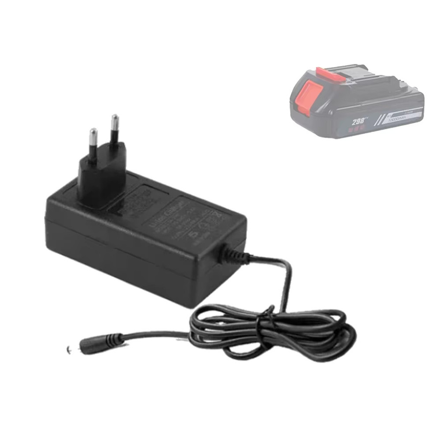 WAPUNO Lithium-Batterieladegerät 16,8V/21V 2A für Makita Elektrobohrer, Poliermaschinen und Rasenmäher, intelligenter Stromadapter in Schwarz, EU-Stecker - Bild 4