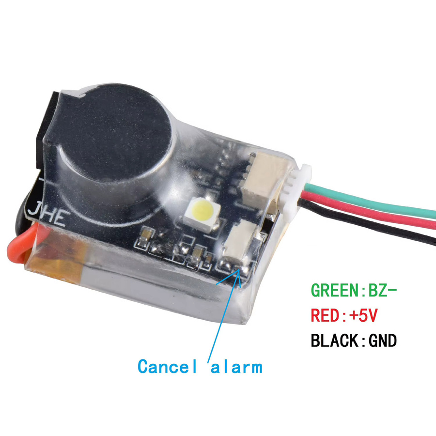 JHEMCU Finder Beeper Buzzer Tracker mit LED Anti-Verlust Alarm für FPV Racing Drone Flight Controller - Bild 2
