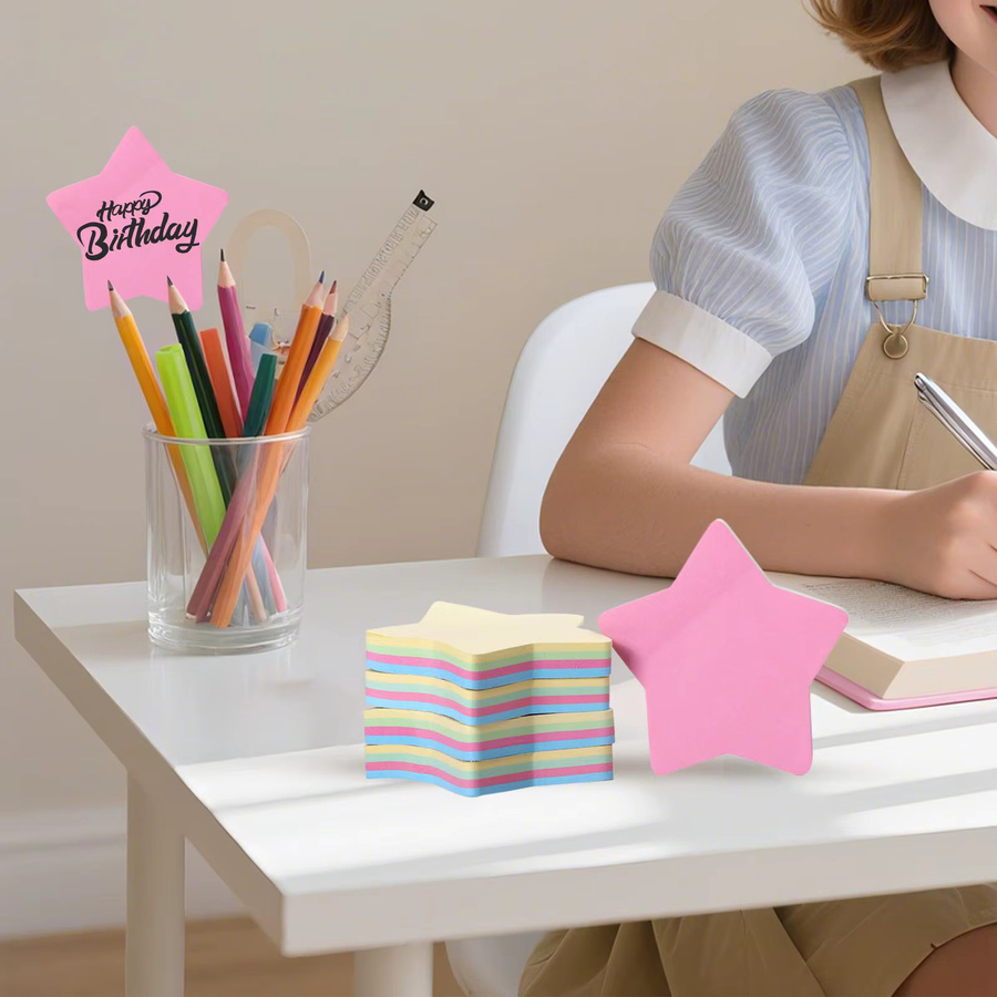 5er-Pack bunte Haftnotizen mit 500 Blatt, selbstklebende Notizblöcke für Schule, Büro und Journaling, Multicolor - Bild 2