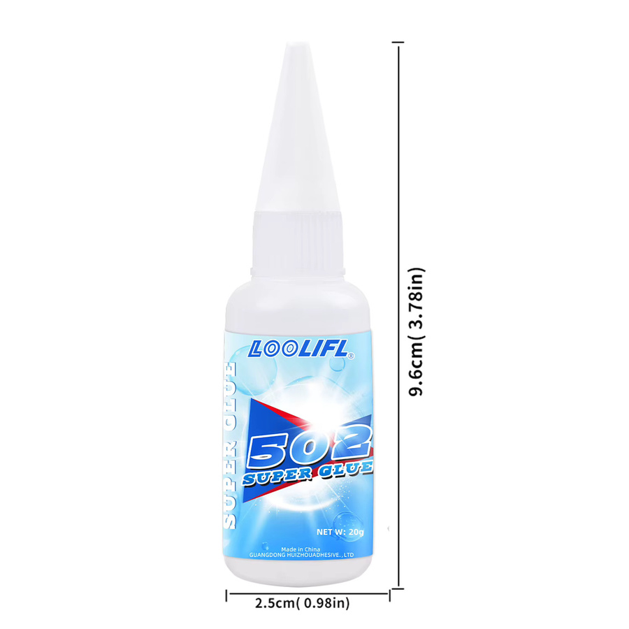 LOOLIFL Superkleber 502 Cyanacrylat-Kleber für Metall, Kunststoff, Keramik und Leder-PVC, 2,0 ml - Bild 5