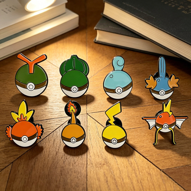 Bandai Pokémon Emaille-Pins-Set, 8-teiliges Set, Metall, Bunt / Mehrfarbig - Bild 1
