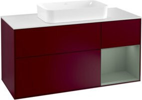 V&B Waschtischunterschrank Finion mit Wandbeleuchtung, lackiert, Breite: 120 cm, Tiefe: 50,1 cm, Höhe: 50,1 cm - Bild 1