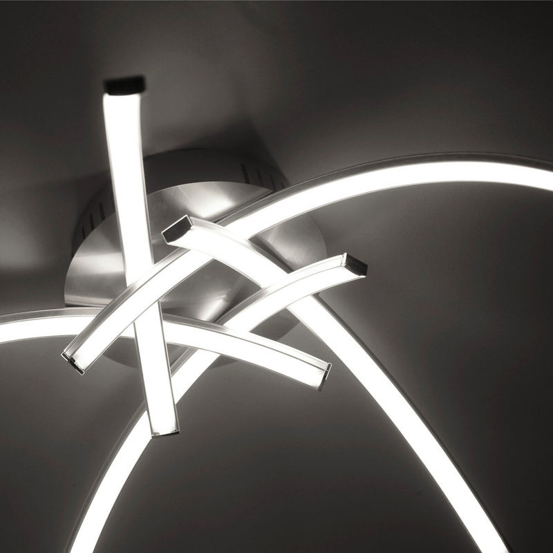 Just Light LED-Deckenleuchte Valerie modern quadratisch in Chrom, H: 14 cm, B: 47 cm, T: 47 cm - Bild 2