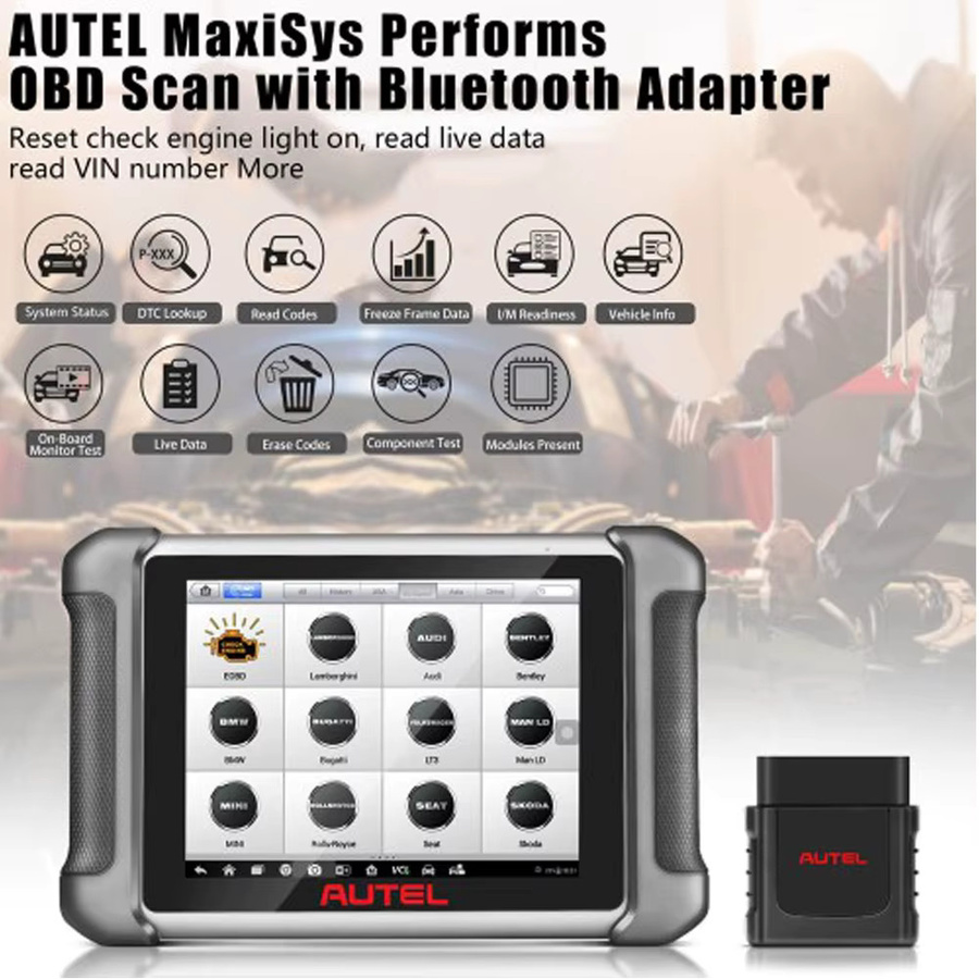 Autel MaxiVCI Bluetooth OBD Diagnose Fahrzeug Interface in Schwarz für MK808BT MK808TS MX808TS MP808TS TS608 MS906S - Bild 4