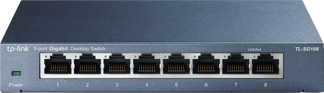 TP-Link TL-SG108 8-Port Gigabit Ethernet LAN Switch in Anthrazit - Bild 1