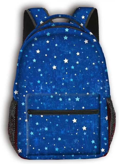 Fancy Style Studio Rucksack mit 3D-Weltraum-Sternenhimmel-Design in Blau, wasserdicht aus Oxford-Material für Schüler und Kinder - Bild 1