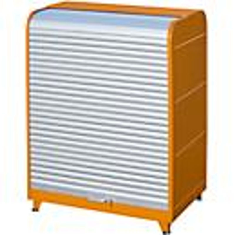 Bauer Südlohn Gefahrstoff-Rollladenschrank RSG-4 aus Stahl in Orange, B/T/H: 87,0 x 52,0 x 161,0 cm - Bild 4