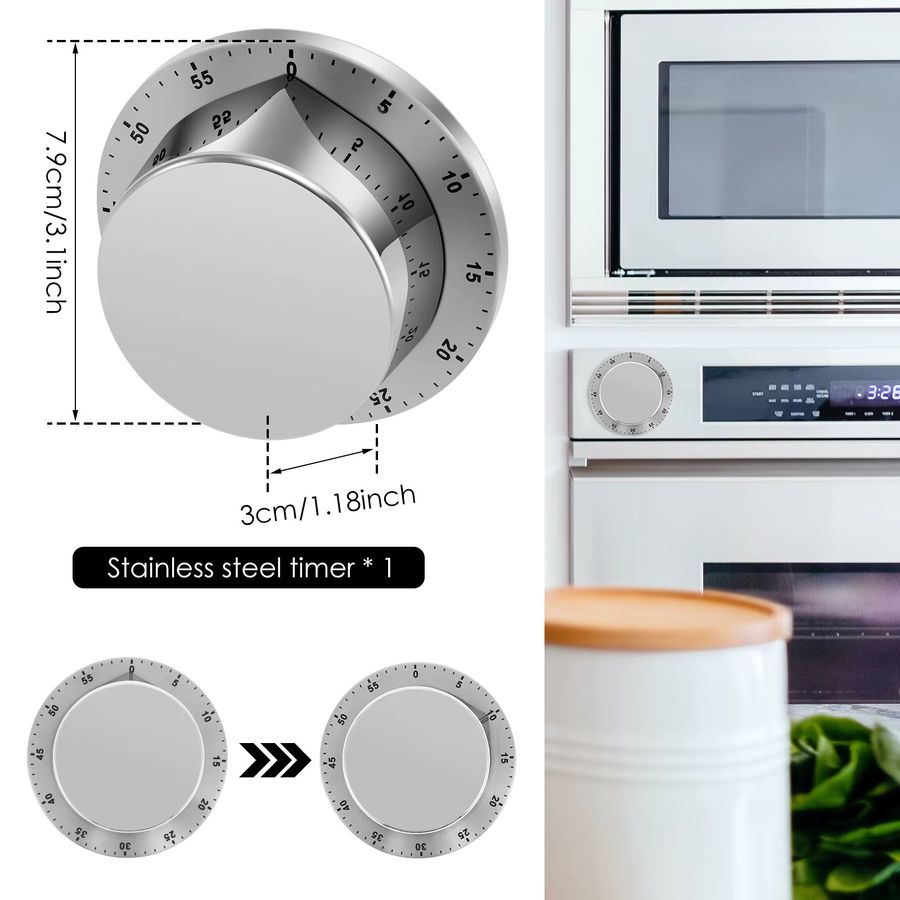 Digitaler Magnetischer Küchentimer aus Edelstahl von Willstar als Stoppuhr für Küche, Dusche und Studium - Bild 5
