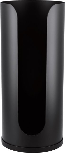 LIVARNO WC-Bürstengarnitur mit Toilettenrollenhalter und Kosmetiktuchbox in Schwarz mit Glas-Elementen, B/T/H: 12,0 x 9,0 x 36,0 cm - Bild 1