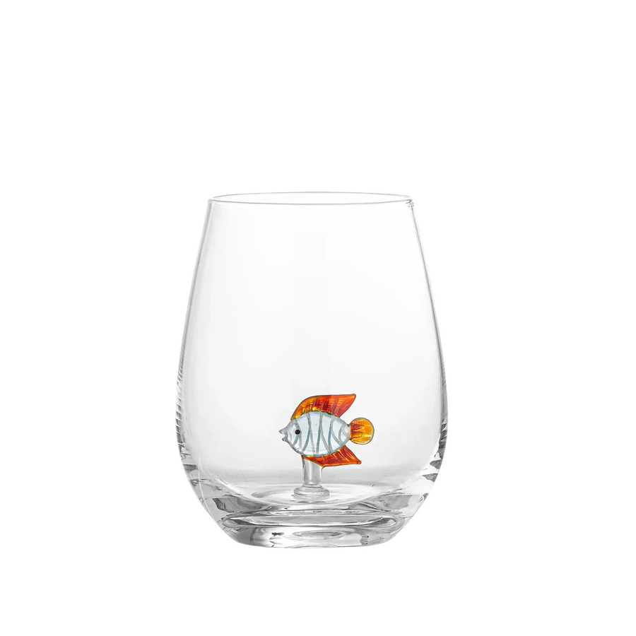 Bloomingville Trinkglas Misa Fish aus Glas in Transparent - Bild 1