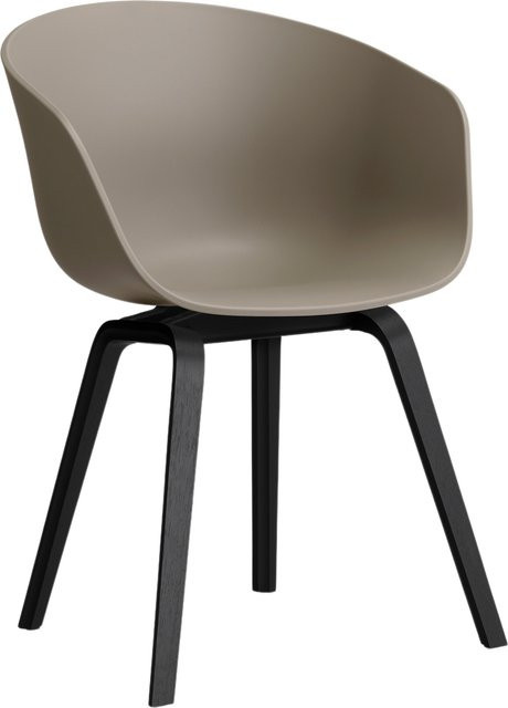 HAY About A Chair AAC 22 mit Armlehnen in Beige aus Polypropylen und Holz - Bild 1