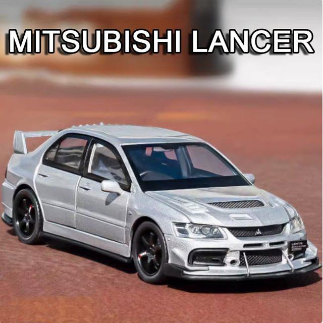 RMZ city Mitsubishi Lancer Evolution Sportwagen, 1:32, Metalldruckguss, mit Licht und Sound - Bild 1