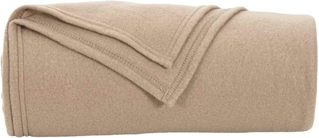 vidaXL Fleece-Überwurfdecke Kamel, Farbe: Beige/Braun, B/T: 200 x 150 cm - Bild 1