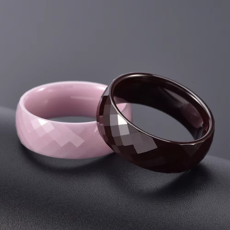 Ring Keramik, Rosa, 8mm, Unisex - Bild 2