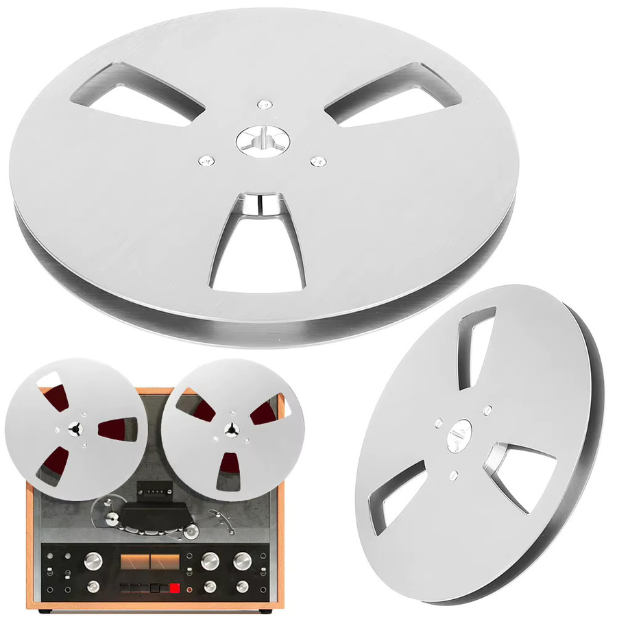 ALLOYSEED Aufnahme Reel aus Aluminiumlegierung für Sound Band Recorder, 7 Zoll, 3 Loch Öffnung, Silber - Bild 3