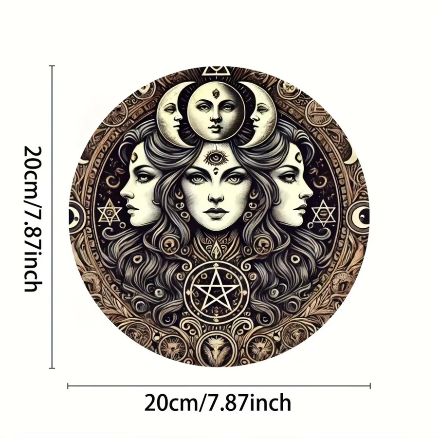 Potdemiel Retro Hekate Witchcraft Wanddekoration aus Metall in Multicolour, Durchmesser: 20 cm - Bild 5