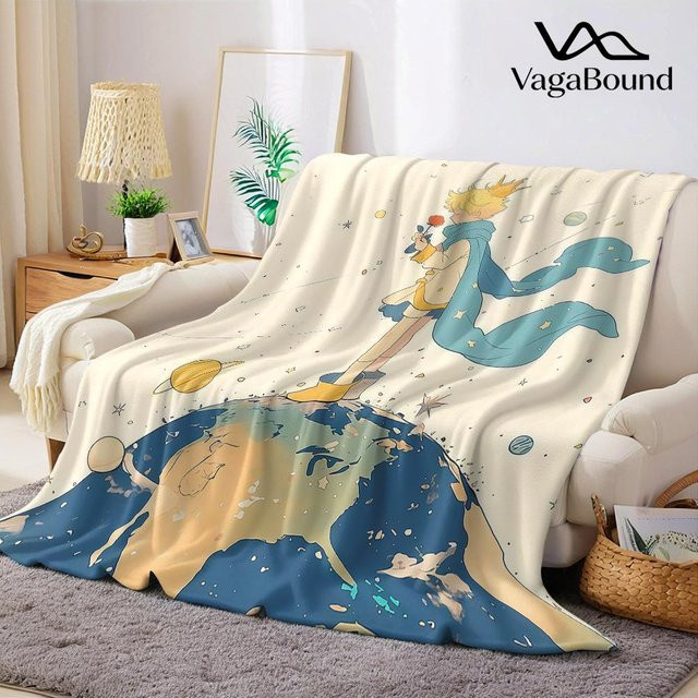 JMG Household Supplies Flanelldecke Kleiner Prinz, weich und warm, Mehrfarbig, B/B: 130 x 150 cm - Bild 1