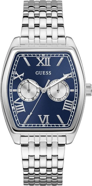 Guess Herrenuhr Gabriel, Quarz, Edelstahl, Blau, 38 mm, 3 ATM - Bild 1