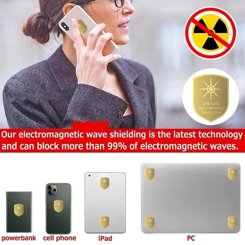 Universal EMF Schutz Aufkleber in Gold für Handy, Laptop und Tablet zur Anti-Strahlung-Abschirmung - Bild 3