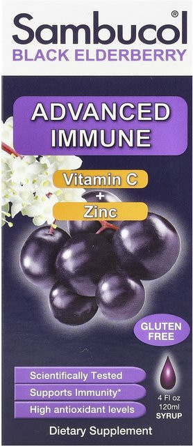 Sambucol Holunderbeersirup Vitamin C + Zink 120 ml - Bild 1