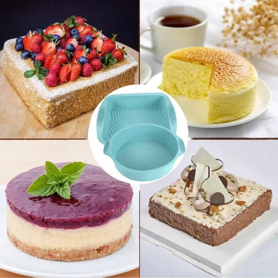 FSMHOME Silikon Backform Set aus hochtemperaturbeständigem Material für Kuchen, Brot, Toast und Muffins in rechteckiger Form - Bild 2