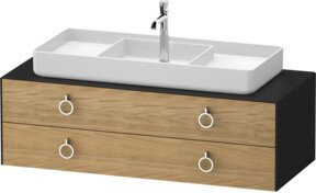 Duravit Waschtischunterschrank White Tulip in White, Breite: 130 cm, Tiefe: 55 cm, Höhe: 40,8 cm - Bild 1