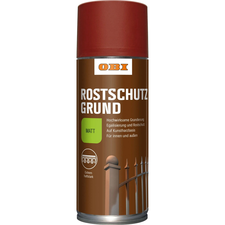 OBI Rostschutz-Grundierung Spray für Metall in Rotbraun matt, 400 ml - Bild 2