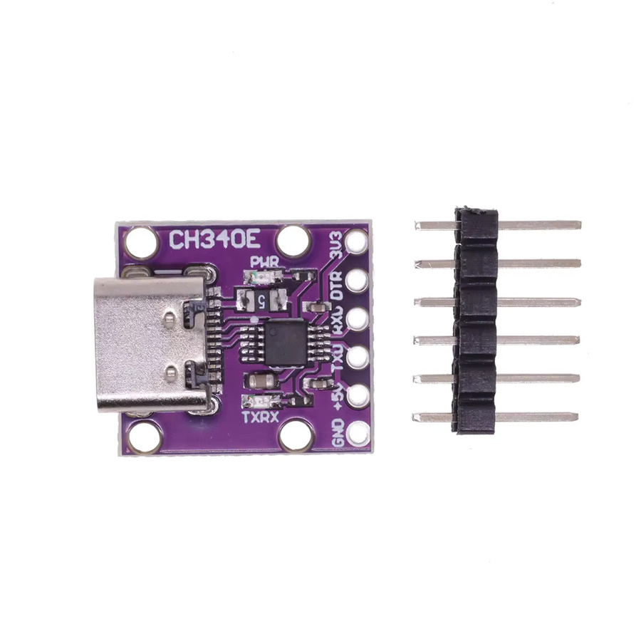 CH340E MSOP10 USB zu TTL Serial Converter mit USB-C Interface für Arduino Pro Mini, 5V/3,3V Alternative zu CH340G Modul - Bild 2