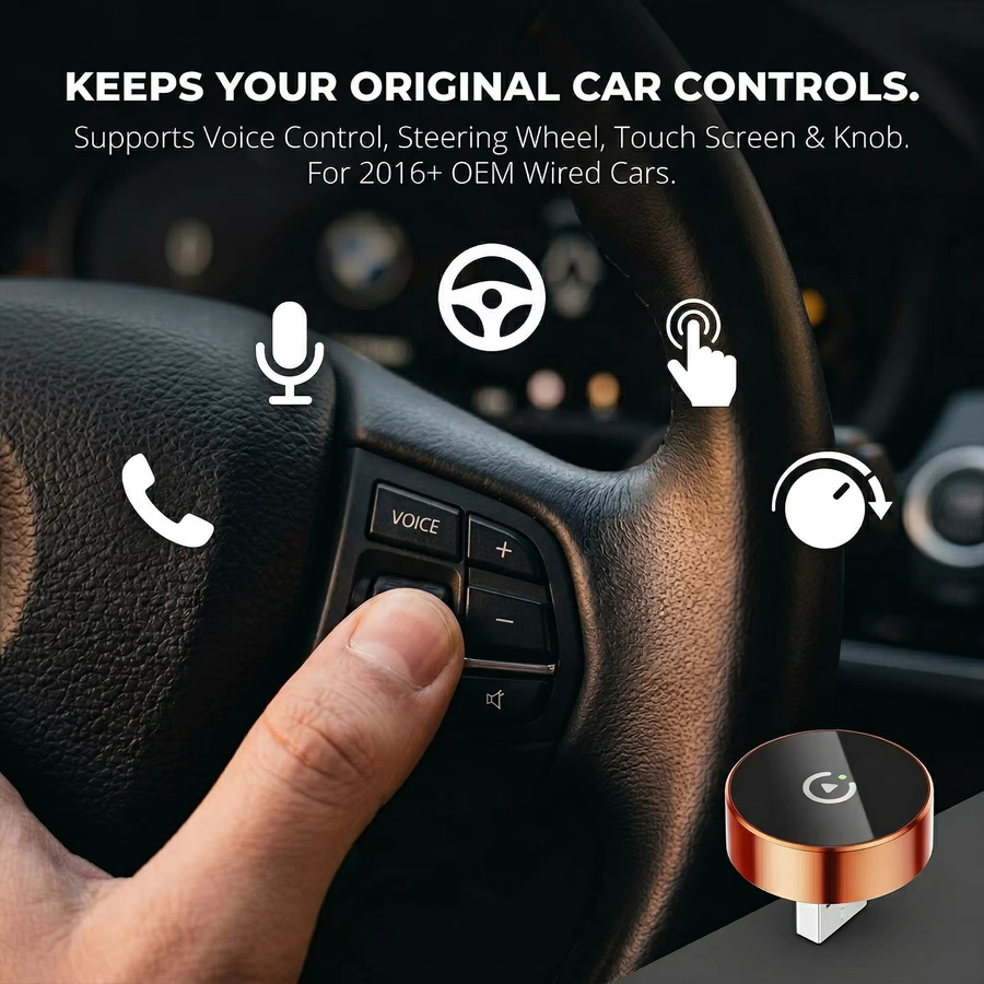 Spedal Kabelloser CarPlay und Android Auto Adapter mit USB-C Anschluss zur Konvertierung von kabelgebunden auf kabellos - Bild 4