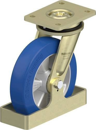 Blickle Lenkrolle LS-ALBS 200K-FS in Blau und Silber mit 200 mm Rad-Durchmesser und 750 kg Tragfähigkeit - Bild 1