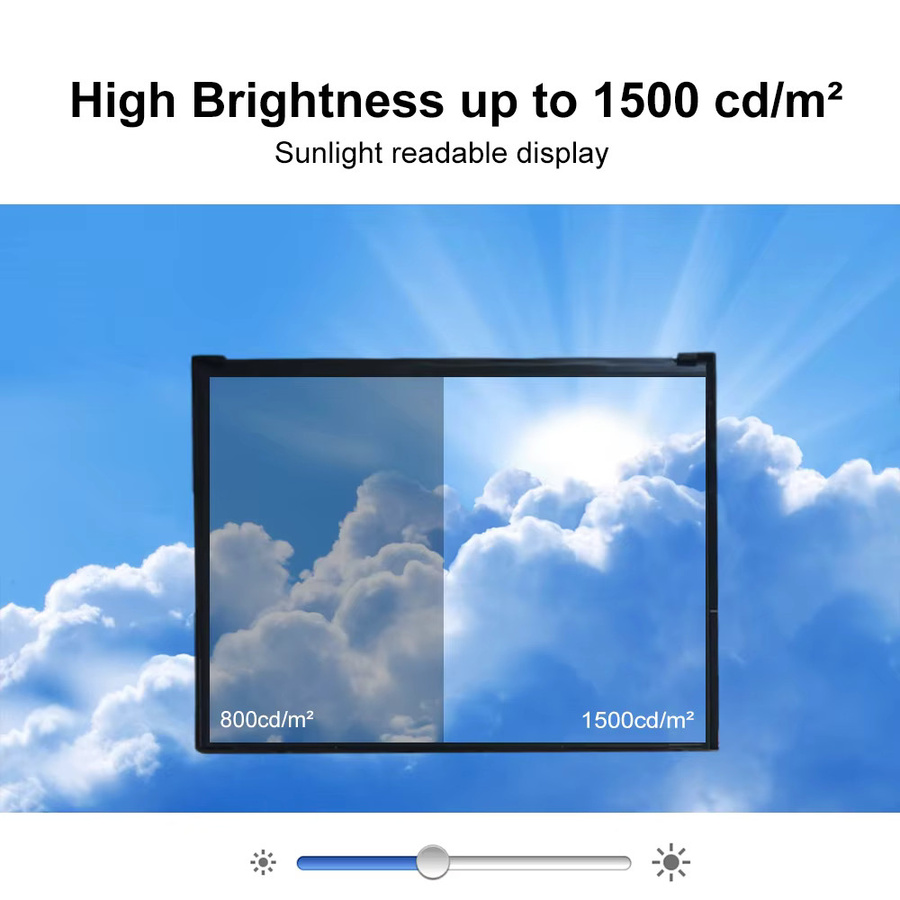 Wisecoco 8,4 Zoll LCD-Display in Schwarz mit 1500 Nits Helligkeit und 1024 x 768 Auflösung für den Außeneinsatz - Bild 4