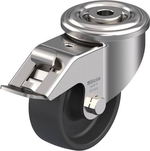 Blickle LIXR-POHI 81G-FI Lenkrolle mit Feststeller in Silber, Rad-Durchmesser: 80 mm, Tragfähigkeit: 150 kg - Bild 1
