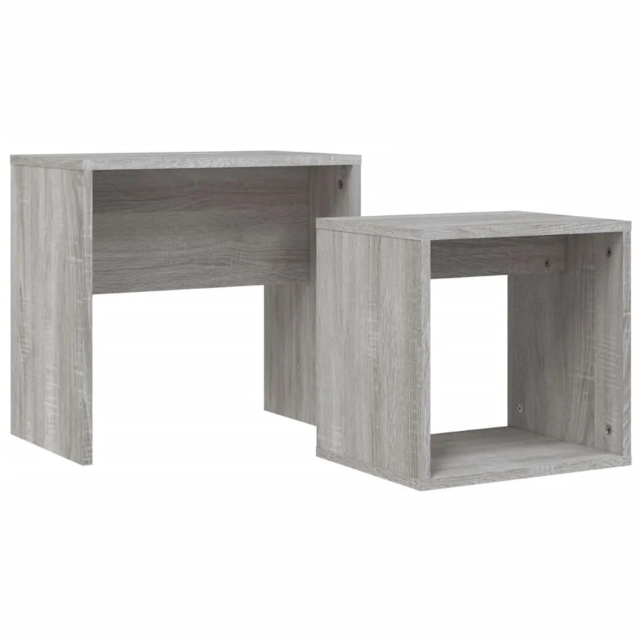 vidaXL Satztische 2er Set Sonoma Grau aus Holzwerkstoff im modernen Design, B/T/H: 45 x 30 x 30 cm und 300 x 45 x 30 cm - Bild 2