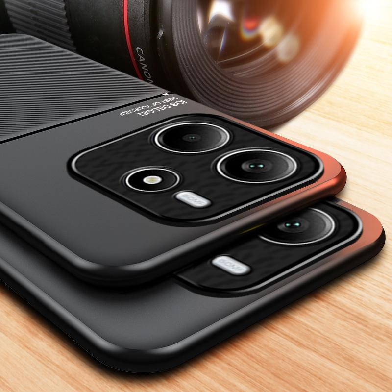 Xiaomi Redmi Note 14 5G Magnetische Handyhülle mit Vier-Ecken-Vollabdeckung in Schwarz - Bild 2
